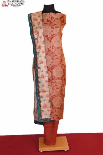 Exclusive Ikat Dupatta Printed Pure Tussar Silk Suit